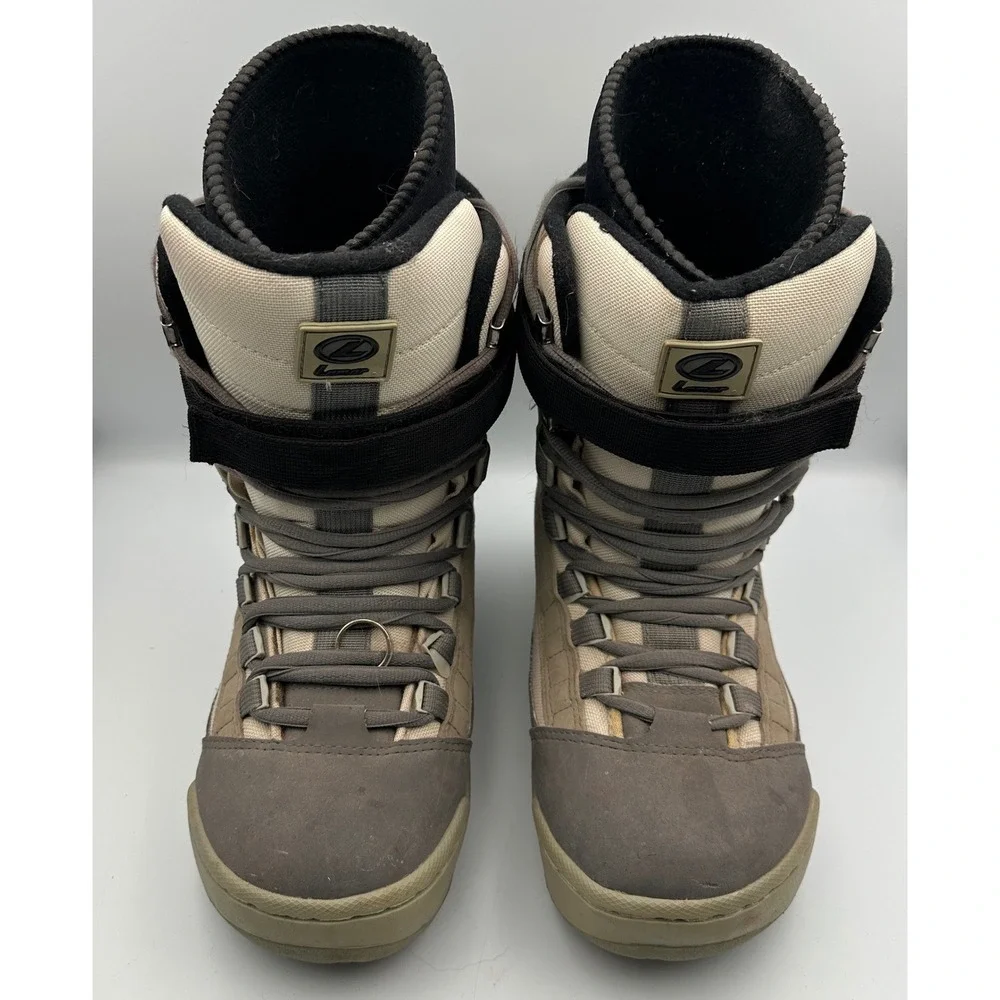 Lamar Retro Snowboard Boots Universe Adult W10 M8.5 Tan Gray Lace‎ Up Strap Vtg